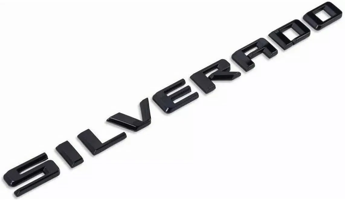 Set of 4pack OEM Silverado Plus Z71 RST Emblems 3D Badges Compatible with for Silverado 2019-2025 Parts 86539786 (Black Red)