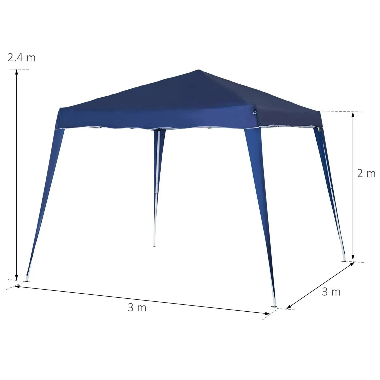 Shelter Event X 2.5 Up M With For Pop Curated selection Garden, 3 Party Carry Bag, Patio Unmatched variety Top Instant Height 3 2.5 Slant Gazebo Base/ Leg Tent Adjustable Outsunny