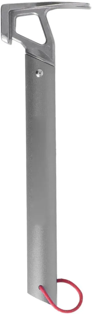 ShineTrip Heavy Duty Camping Hammer Stainless Steel Head Bull Horn Design Tent Stake Hammer for Outdoor Camping Aluminum Handle 31cm (Gray)