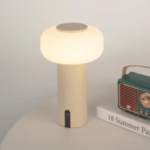Shower Lamp Waterproof, Outdoor Cordless Table Lamp Rechargeable, Portable Battery Operated Lamp, Touch Dimmable Night Light for Bedroom/Patio/Dinning/Camping (Khaki)