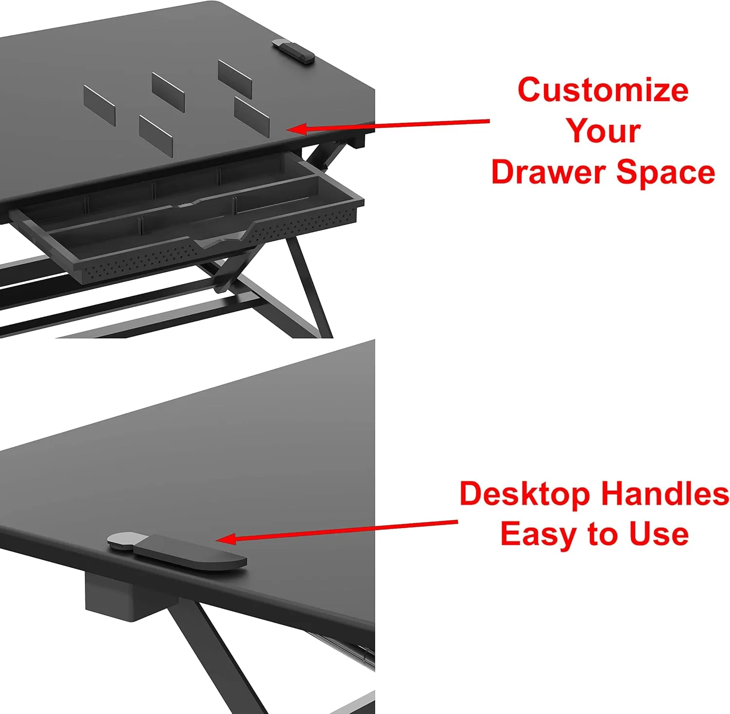 SHW 32-Inch Height Adjustable Standing Desk Converter Riser Workstation, Black