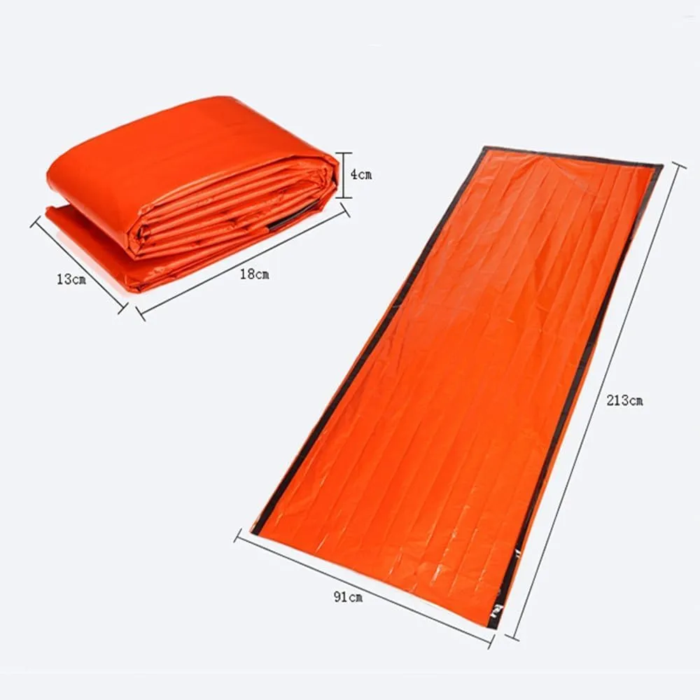 Sierra Madre Emergency Sleeping Bag, 84"X36" Sierramadre Emergency Survival Sleeping Bag, Sierra Madera Pocket Size Emergency Sleeping Bag, Waterproof Thermal Bivy Sack for Camping, Hiking, Outdoor