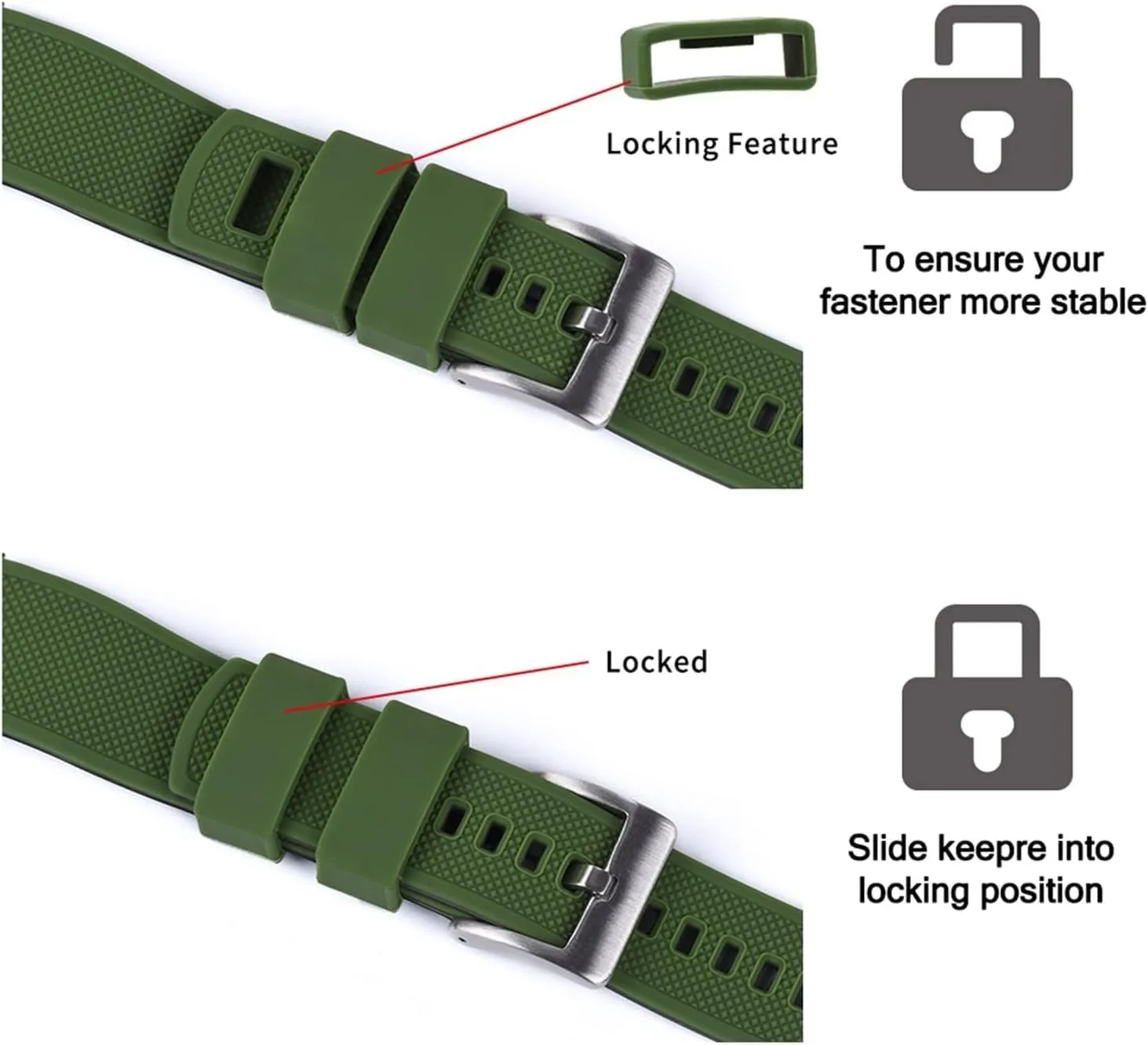 Silicone Smart Watch Bands Quick Release Rubber Watch Strap Waterproof Bracelet for Men Women Watch Accessories