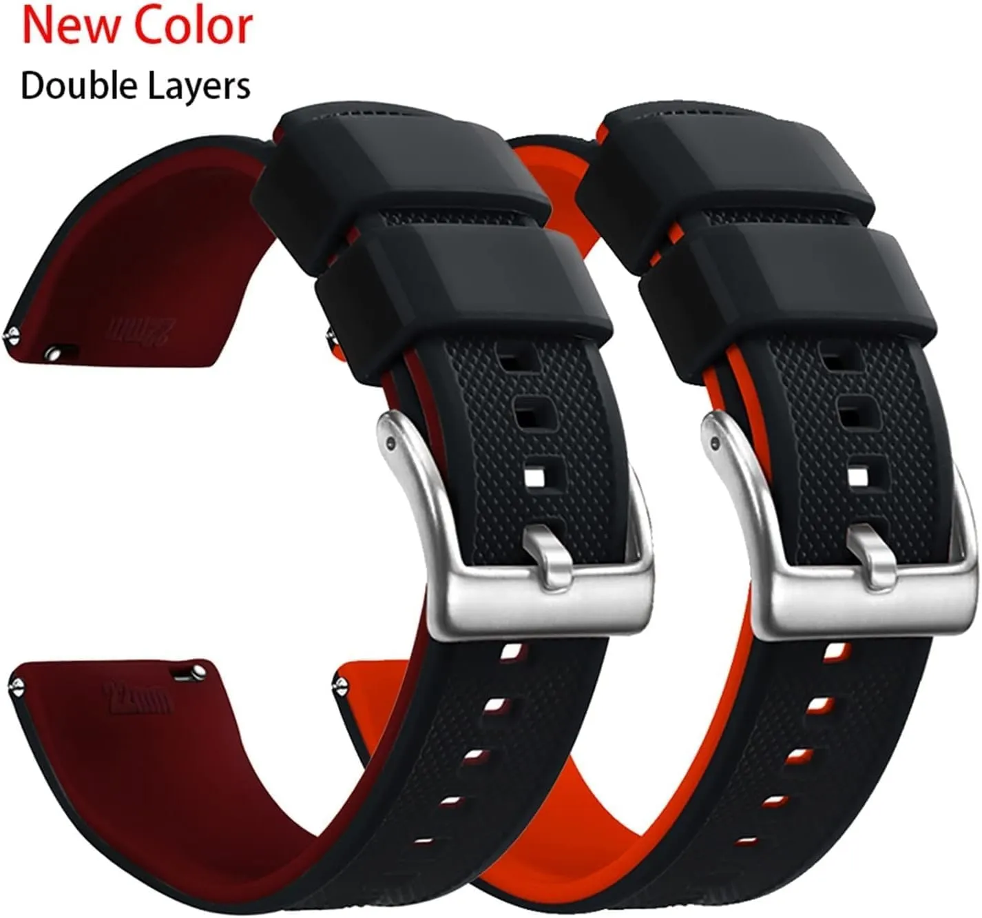 Silicone Smart Watch Bands Quick Release Rubber Watch Strap Waterproof Bracelet for Men Women Watch Accessories