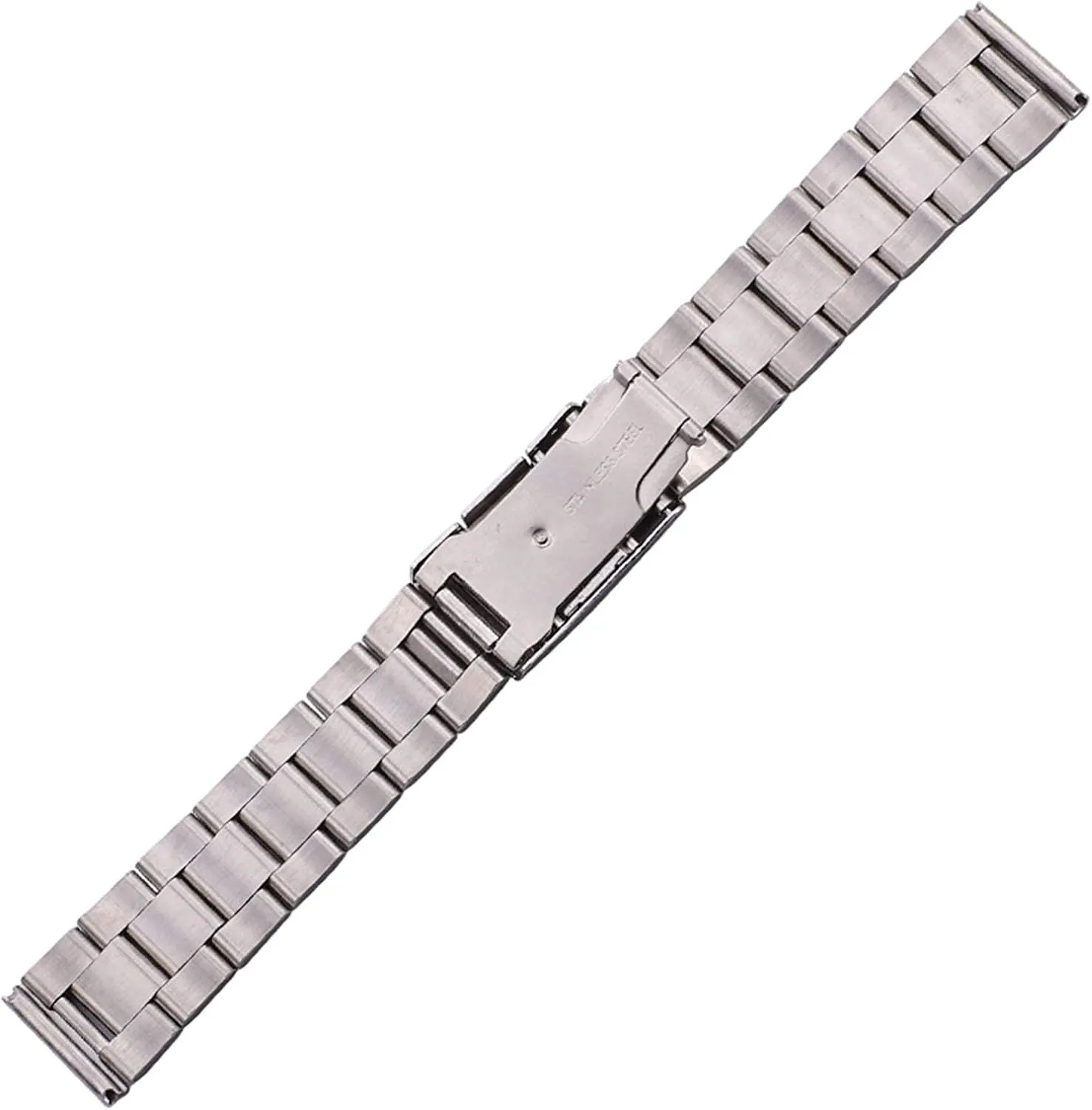 silver black metal watch band bracelet 18mm 20mm 22mm 24mm men strap 316l solid stainless steel straight end watchbands