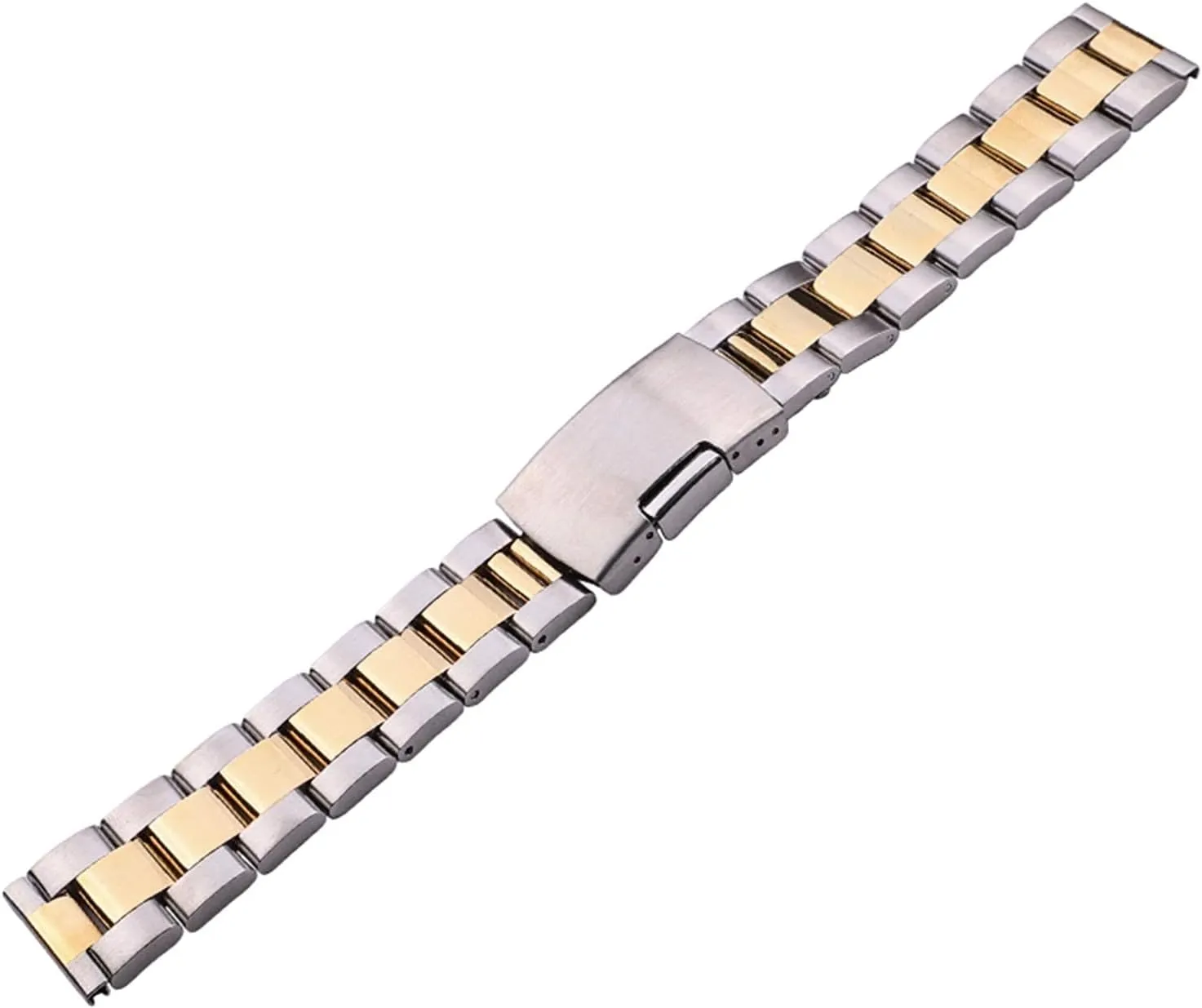 silver black metal watch band bracelet 18mm 20mm 22mm 24mm men strap 316l solid stainless steel straight end watchbands