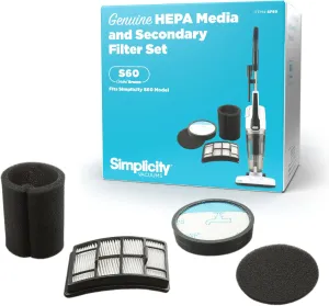 Simplicity Vacuums SF60 Certified Hepa Filter Set for Spiffy Bagless Stick Vacuum Cleaner, S60 Replacement Filter Only
