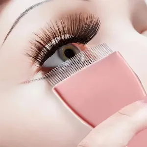 Single Foldable Steel Needle Eyelash Comb