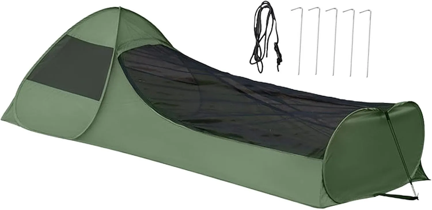 Single Occupant Bivy Tent Windproof Compact Design for Camping and Trekking
