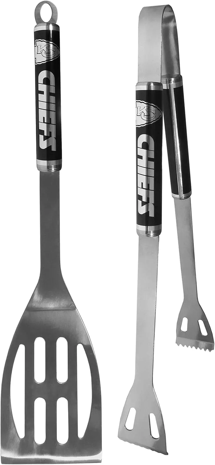 Siskiyou Sports NFL Kansas City Chiefs 2 pc Black BBQ Set, One Size, Black