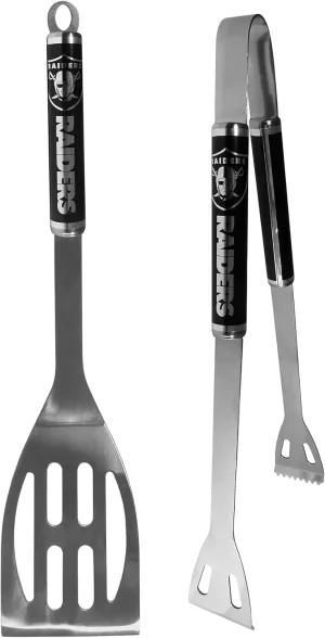 Siskiyou Sports NFL Las Vegas Raiders 2 pc Black BBQ Set, One Size, Black