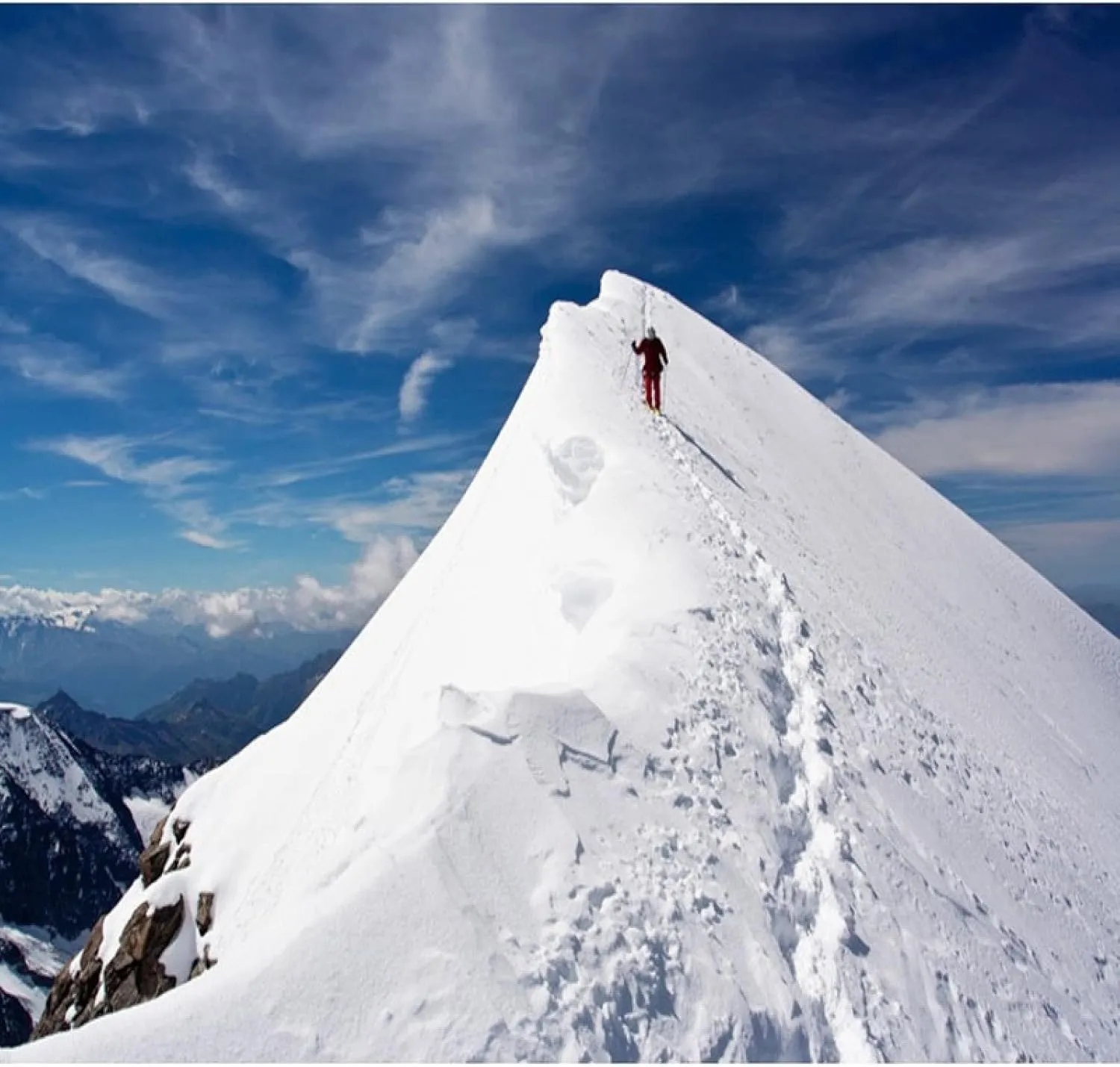 Snow Mountain Wall Mural 3D Climbing Adventure Peel and Stick Self-Adhesive Wallpaper Removable Large Sticker Home Decor Background Art Wall Painting 116"x 83"(W x H)