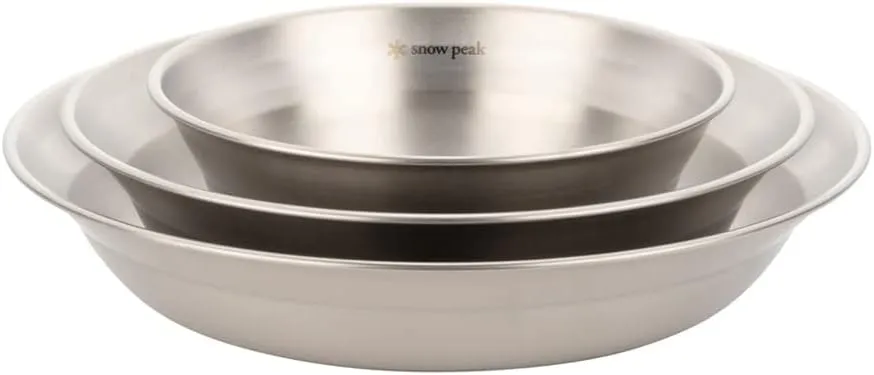 Snow Peak Tableware Set Single - Lightweight, Rust Resistant, and Durable - At Home or Group Camping