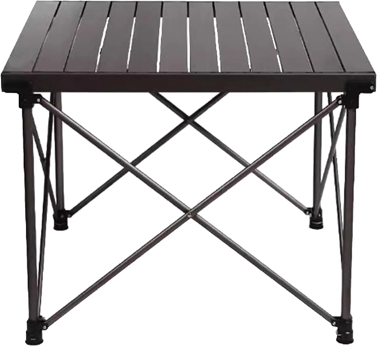 SOBOUR Camping Folding Table Aluminum Alloy Picnic Table Roll Up Compact Camping Table Height Adjustable Table Legs for Outdoor