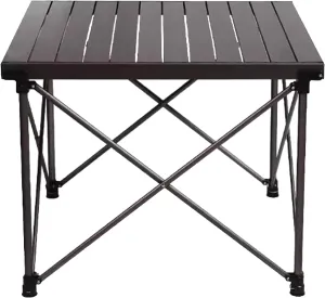 SOBOUR Camping Folding Table Aluminum Alloy Picnic Table Roll Up Compact Camping Table Height Adjustable Table Legs for Outdoor