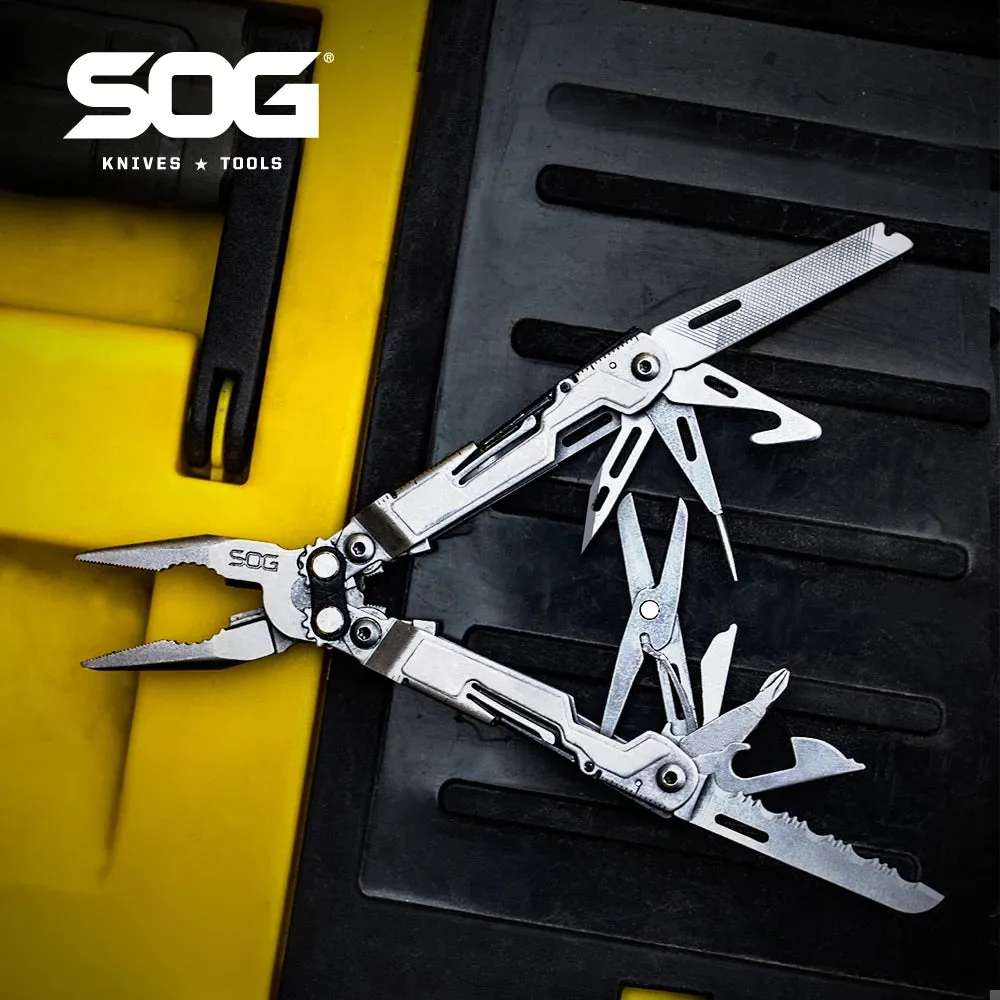 SOG 18-in-1 PowerPint Multi-Tool with Knife and Pliers for Camping and EDC