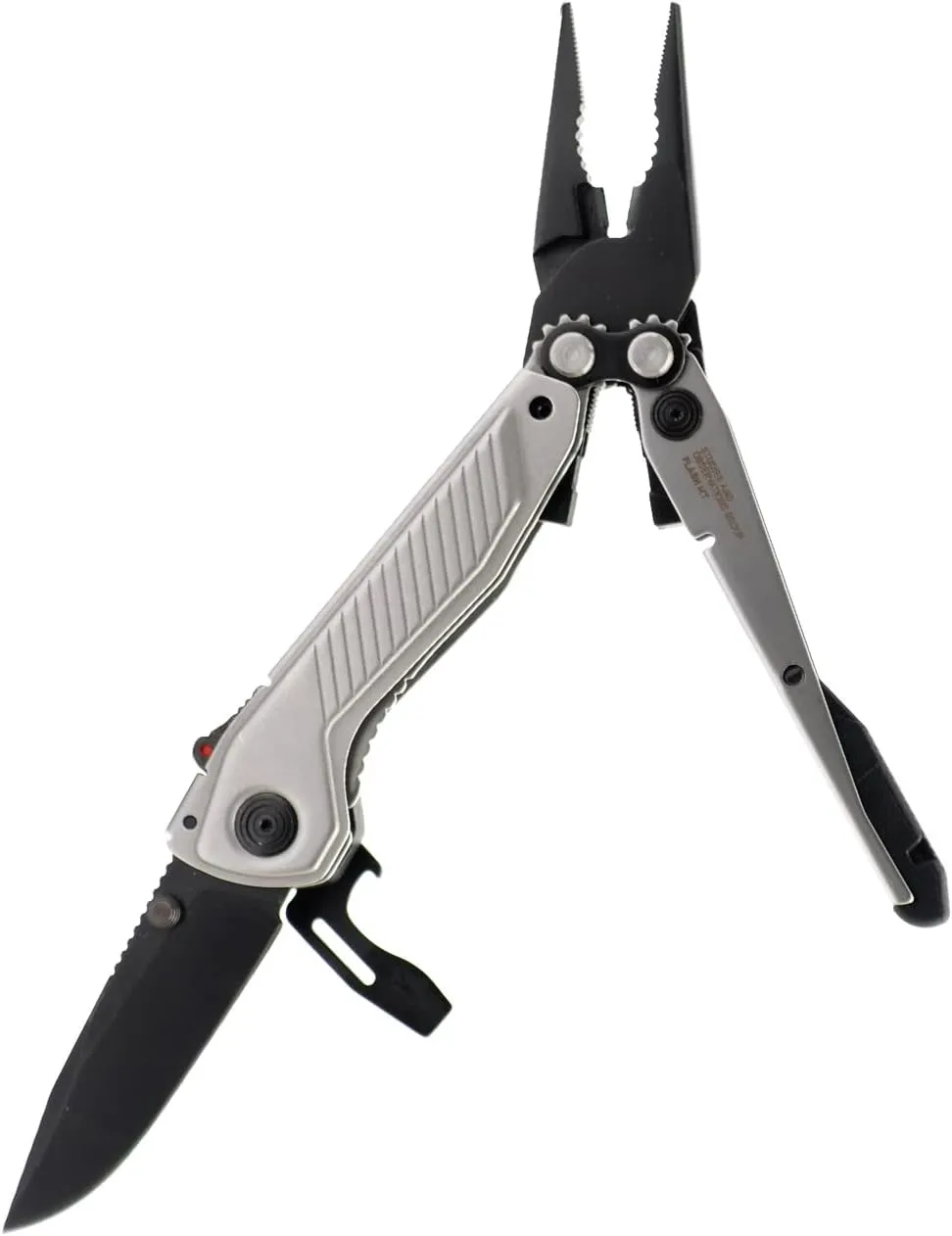 SOG Everyday Daily Solution EDC CRYO D2 Steel Compact Pocket Size Flash MT Multi-Tool, 7 Tools, Stainless-Steel Housing, Silver & Black