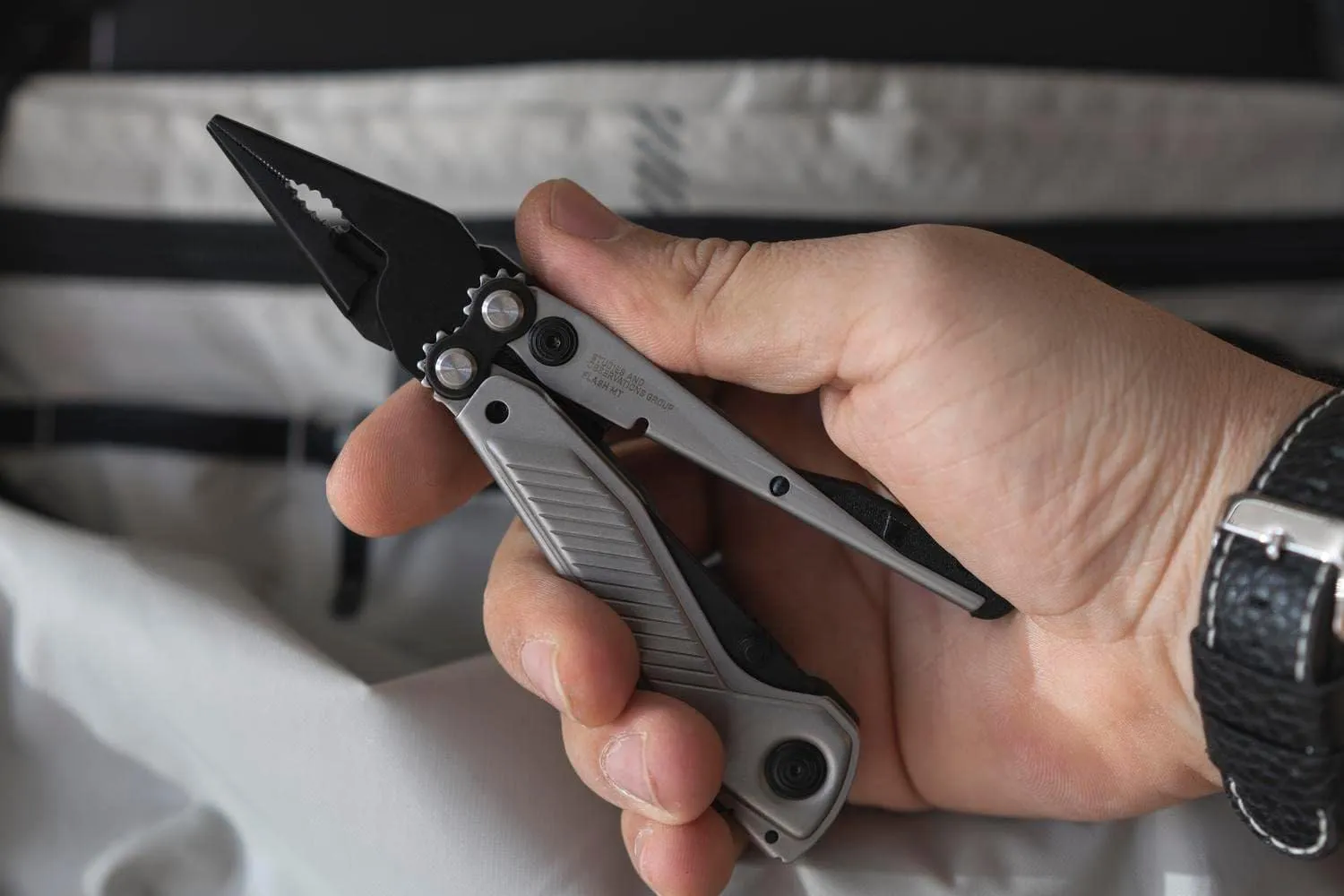 SOG Everyday Daily Solution EDC CRYO D2 Steel Compact Pocket Size Flash MT Multi-Tool, 7 Tools, Stainless-Steel Housing, Silver & Black