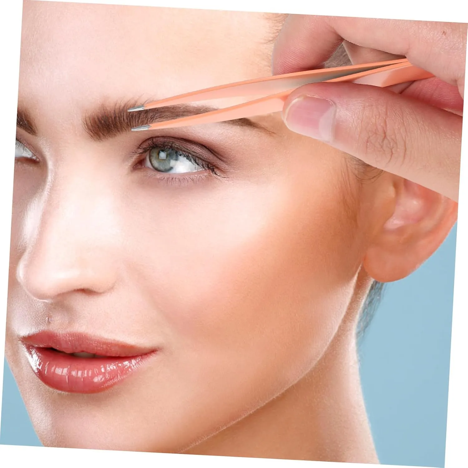 SOIMISS 12pcs Eyebrow Shaping Tool Portable Clamps and Tweezers for Precision Grooming Salon Use Includes Convenient Storage Bag