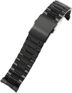 Solid Stainless Steel Glossy Black Watch Band 26mm Universal Watch Band for Quartz Watch Smart Watch Curved Interface Mens Womens Watch Accessories