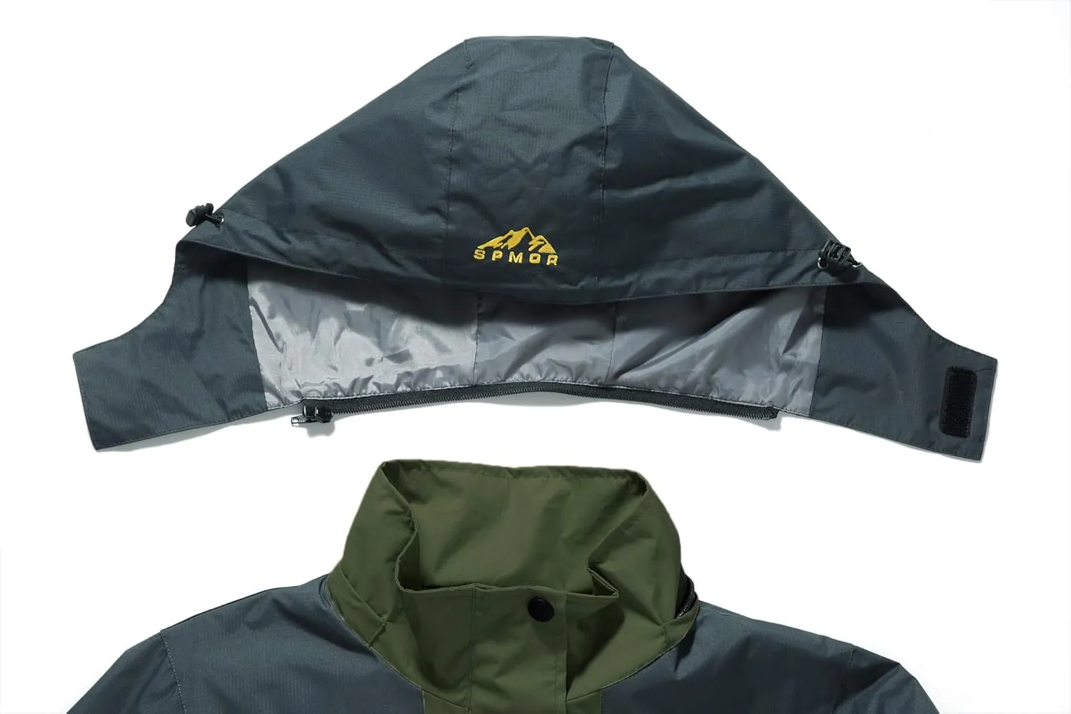 Spmor Women's Waterproof Rain Jacket Windproof Hooded Windbreaker Lightweight Raincoat