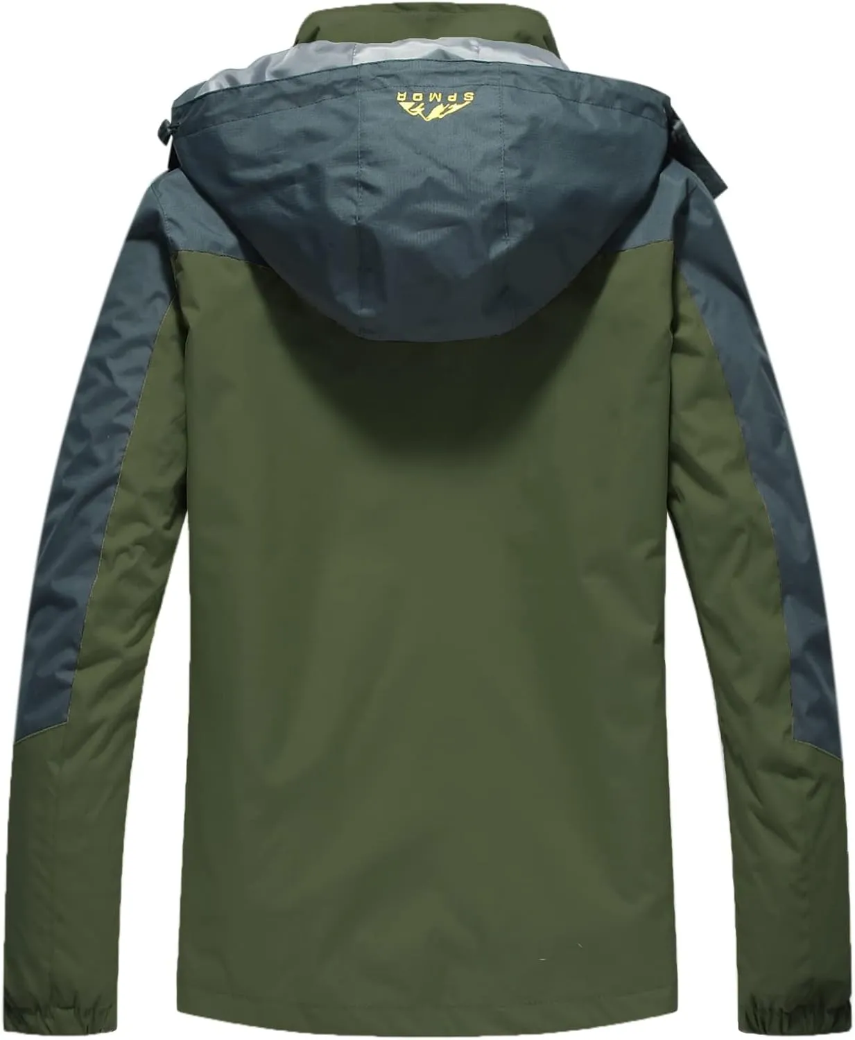 Spmor Women's Waterproof Rain Jacket Windproof Hooded Windbreaker Lightweight Raincoat