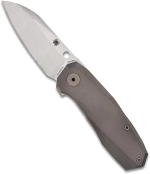 Spyderco Techno 3 Titanium Folding Knife - Compact Precision, Premium Materials - Titanium Handle - PlainEdge - 6.32" Overall Length, 0.127" Blade Thickness, CTS XHP Steel - C158TIP3