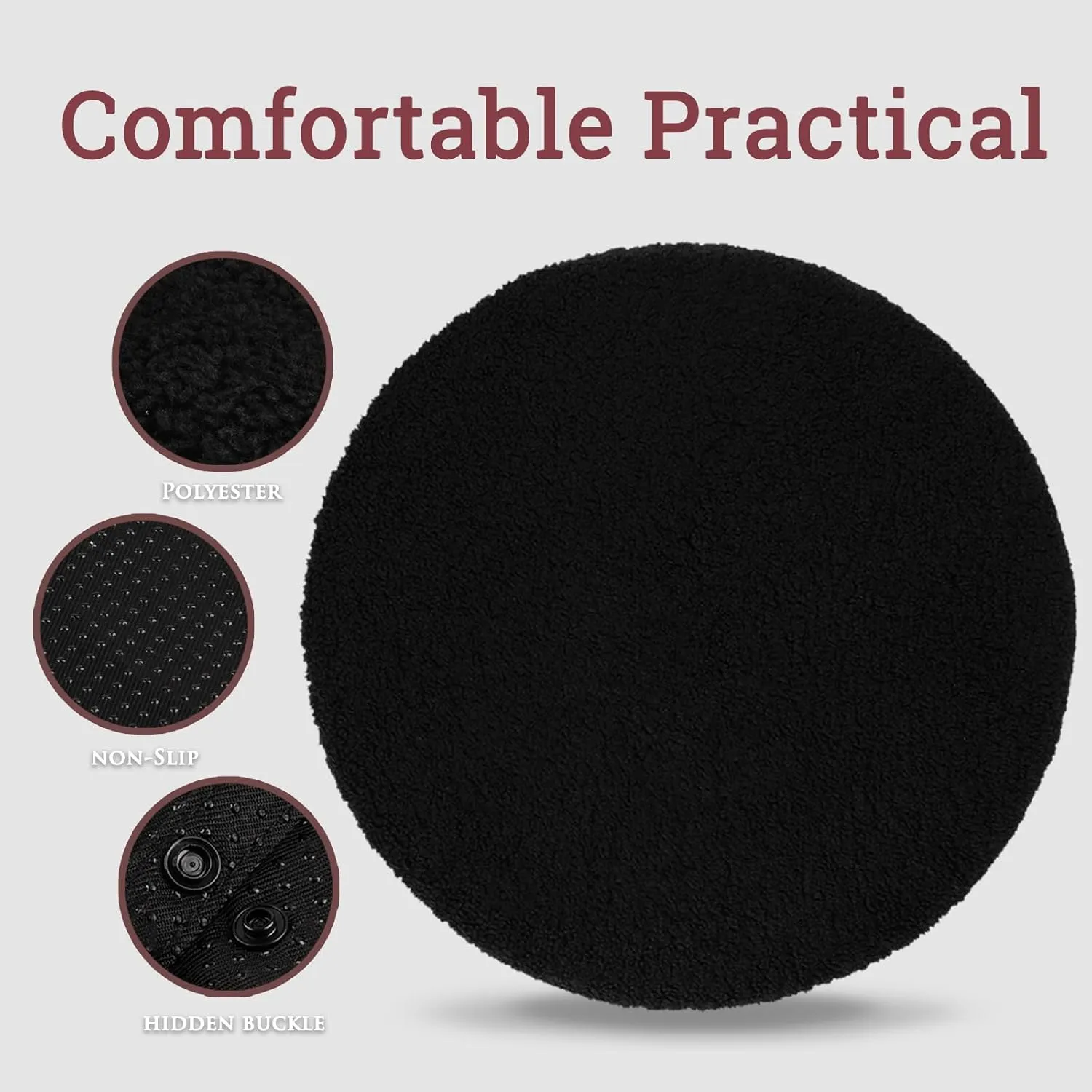 Stadium Seats,Portable Bleacher Seats with Portable Clutch Bag Memory Foam Seat Cushion 2 Pack Anti-Slip Round