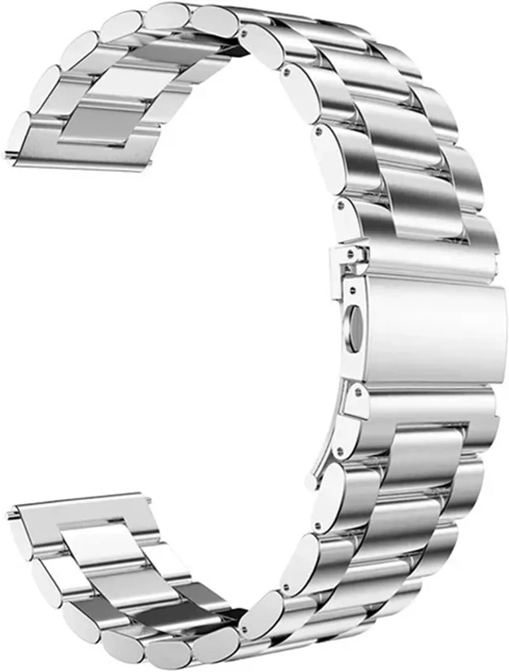 Stainless Steel Band 20mm 22mm Bracelet Strap Folding Buckle Metal Replacement Band