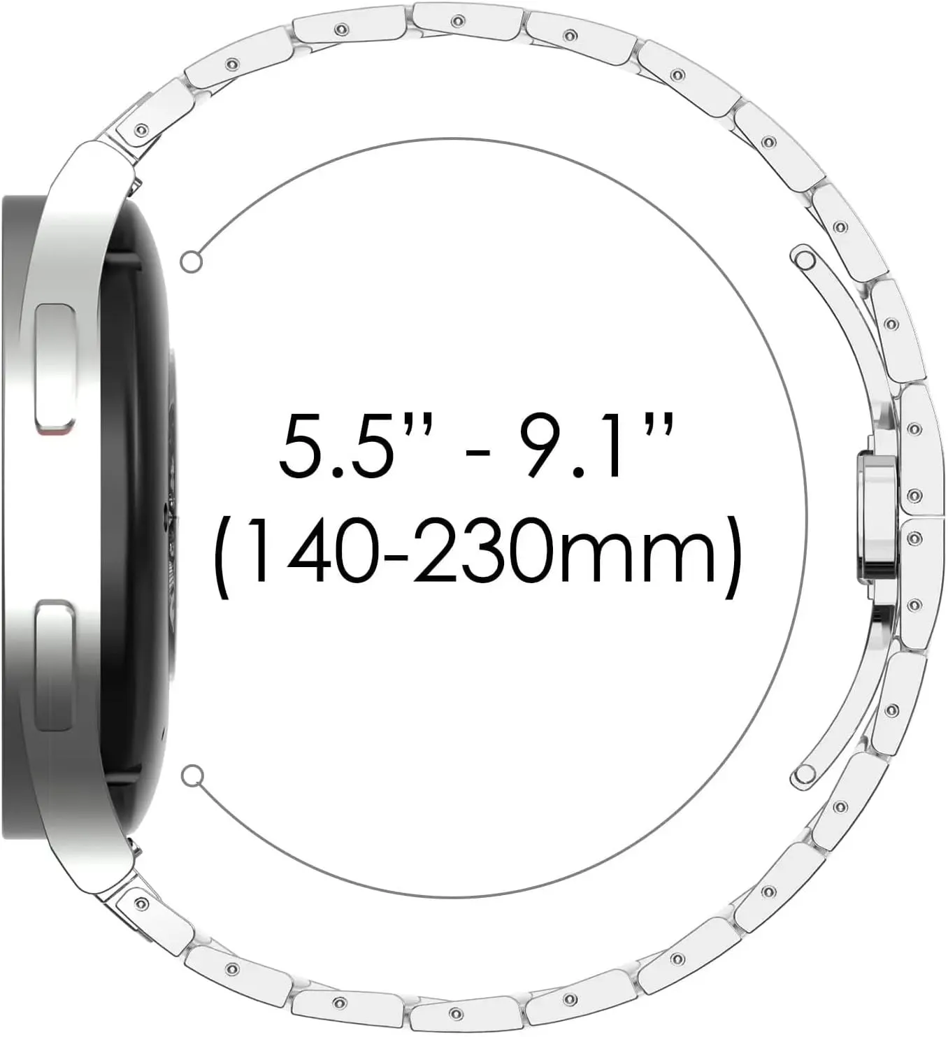 Stainless Steel Bracelet for Galaxy Watch 7 6 5 4 40mm 44mm 6Classic 43 47mm No Gaps Metal Band for 5Pro 45mm