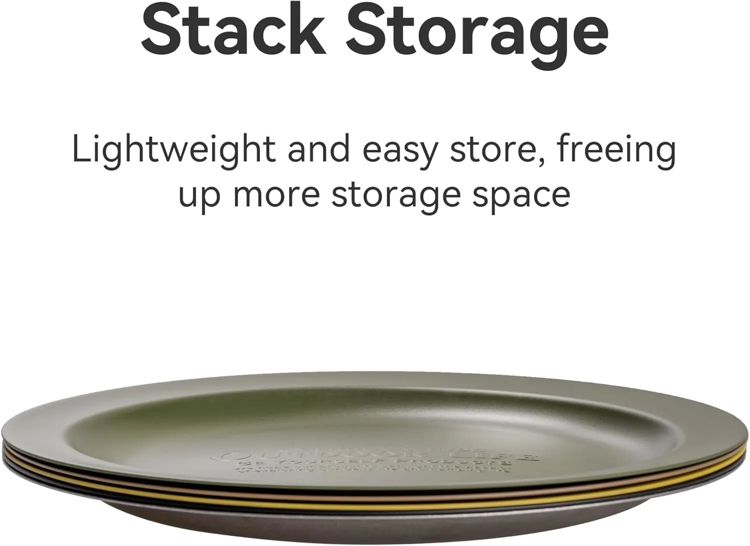 Stainless Steel Camping Plates 2pcs Set, Insulated Dinnerware Portable Cookware, for Outdoor Camping Hiking BBQ Picnic Home, Olive-green