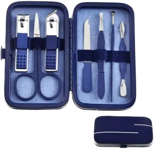 Stainless Steel Carbon Steel Nail Clipper Set Blue Nail Clipper Set Manicure Manicure Nail Clipper Set Tool,Blue 7,Piece Set
