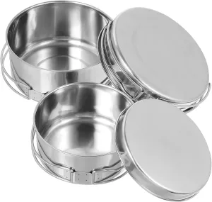 Stainless Steel Cooking Utensils Camper Pots Camping Skillet Camping Cookware Picnic Stackable Camp
