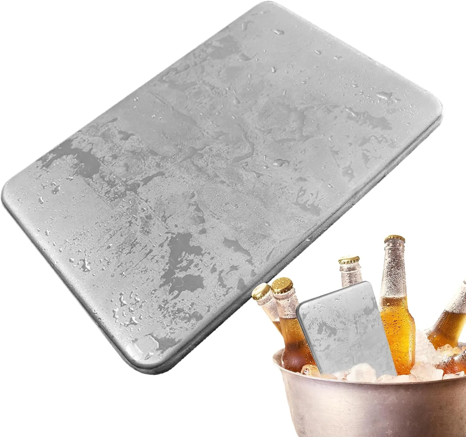 Stainless Steel Cooling Pack - Elegant Drink Coolers | Stainless Steel Ice Packs for Camping, Picnic Basket | No Water Needed Quick Freeze Long-Lasting Multi Use Cooler Accessories for Picnics
