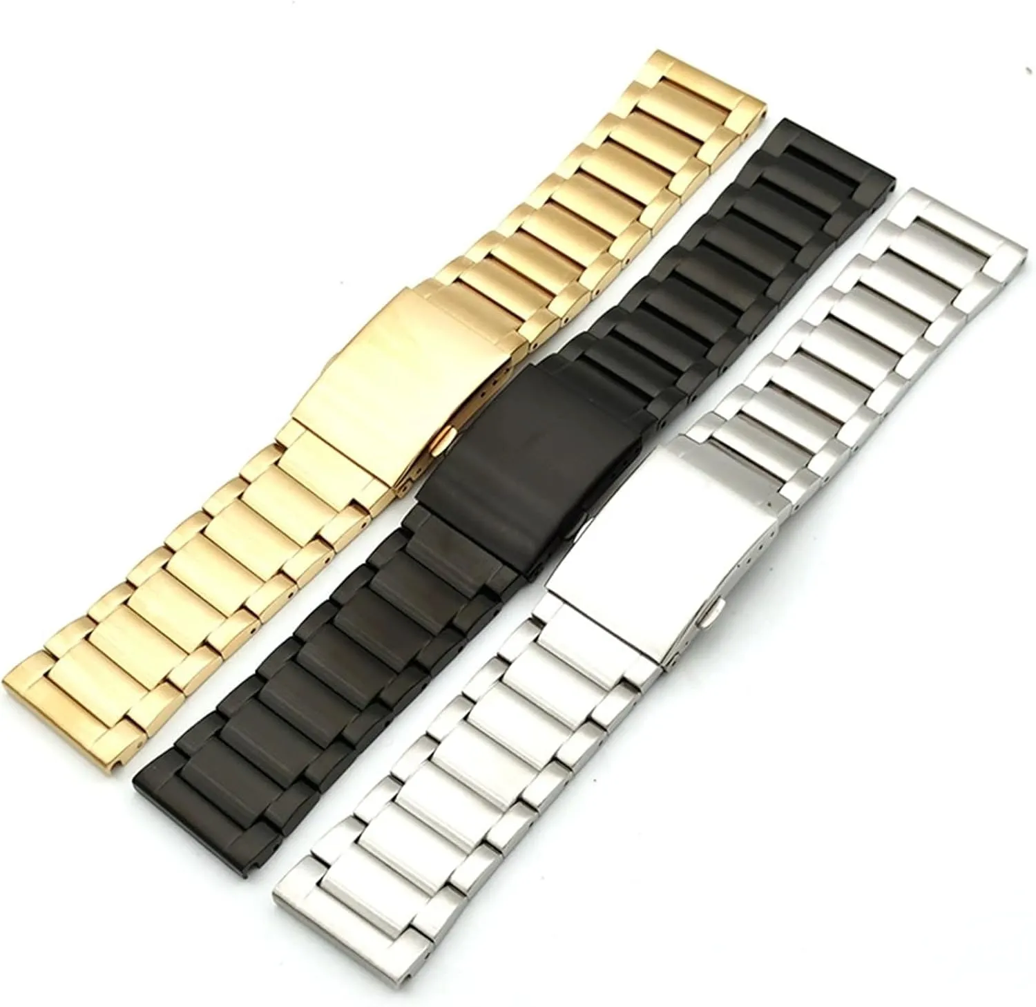 Stainless Steel Folding Buckle Unisex Quick Release Replacement Wristband