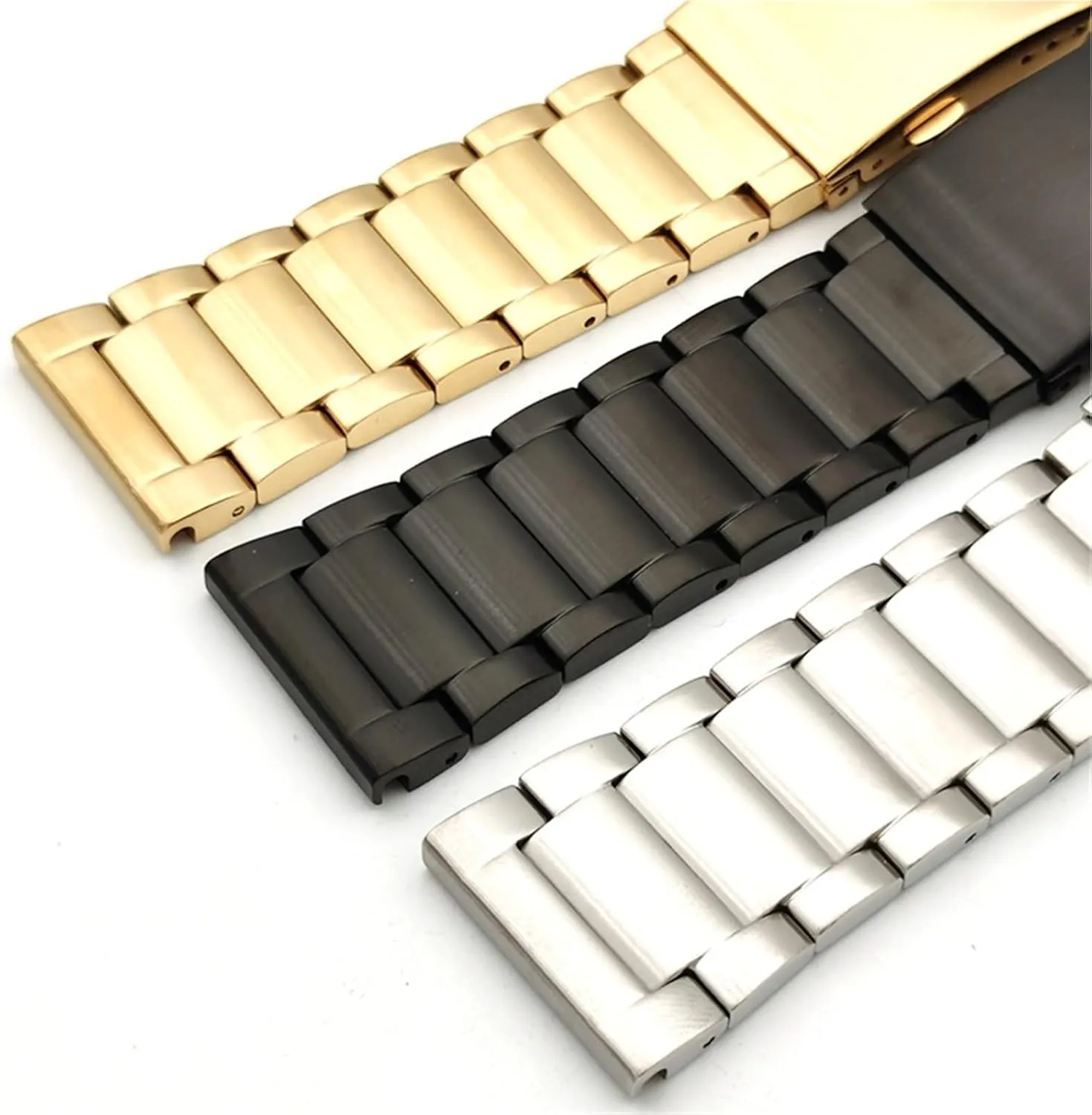 Stainless Steel Folding Buckle Unisex Quick Release Replacement Wristband