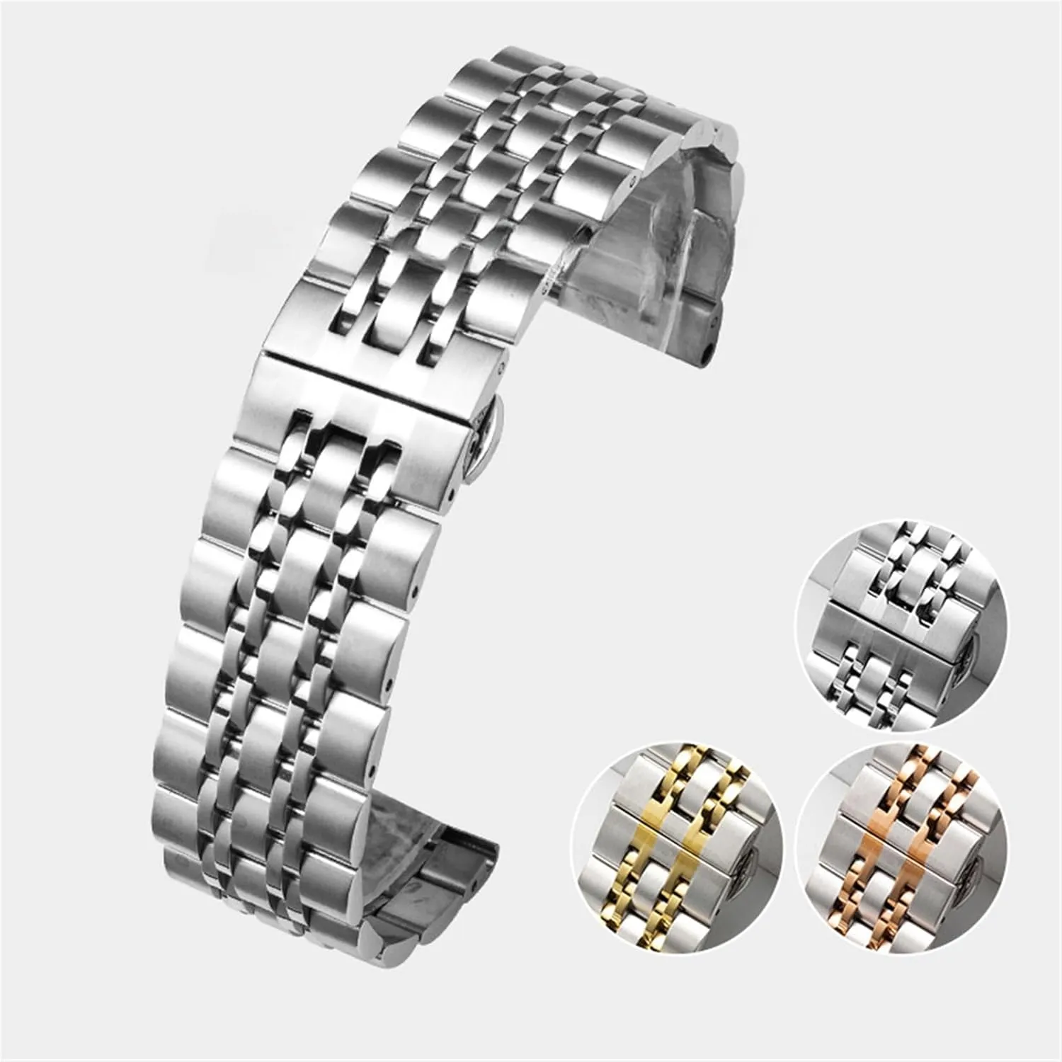 Stainless Steel Metal Replacement Watchbands Quick Release Watchband 22mm 20mm Women Men Universal Strap