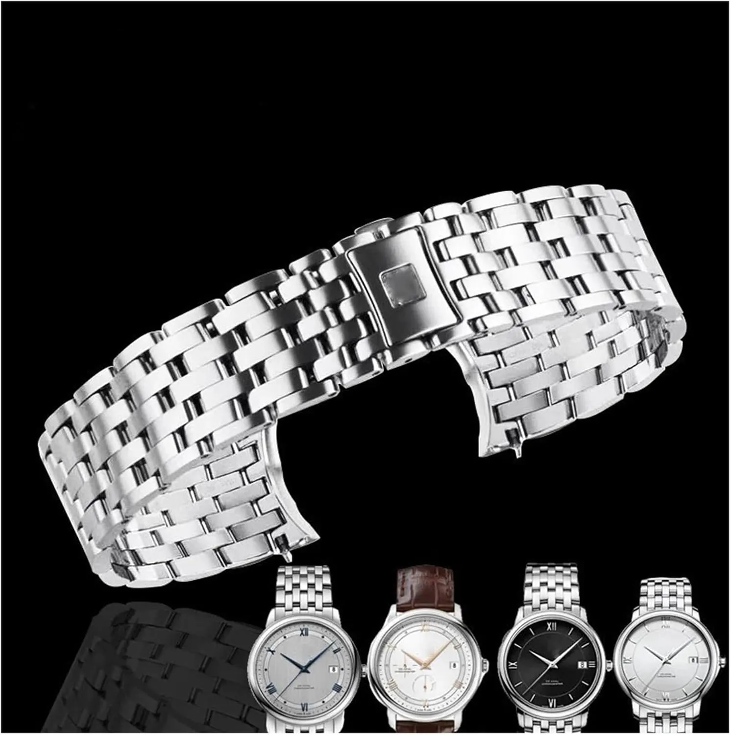 Stainless Steel Metal Watch Silver Strap Band Bracelet