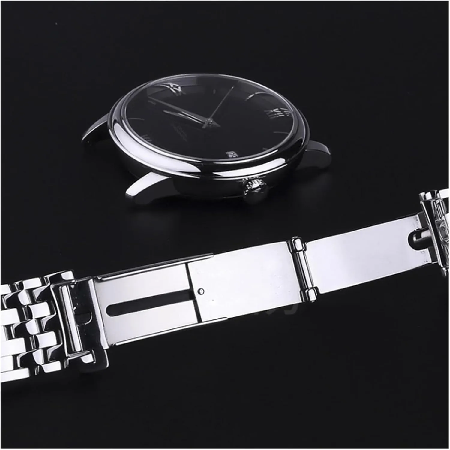 Stainless Steel Metal Watch Silver Strap Band Bracelet