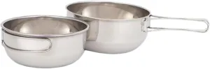Stainless Steel Travel Bowl Camping Utensils Collapsible Bowls for Camping Folding