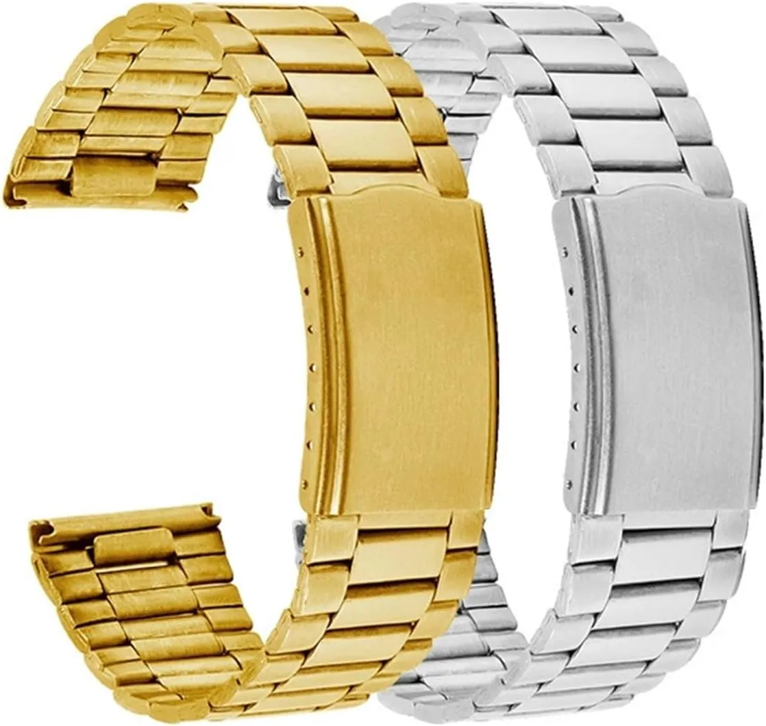 Stainless Steel Watch Band 12mm 14mm 18mm 20mm Folding Buckle Universal Watch Strap