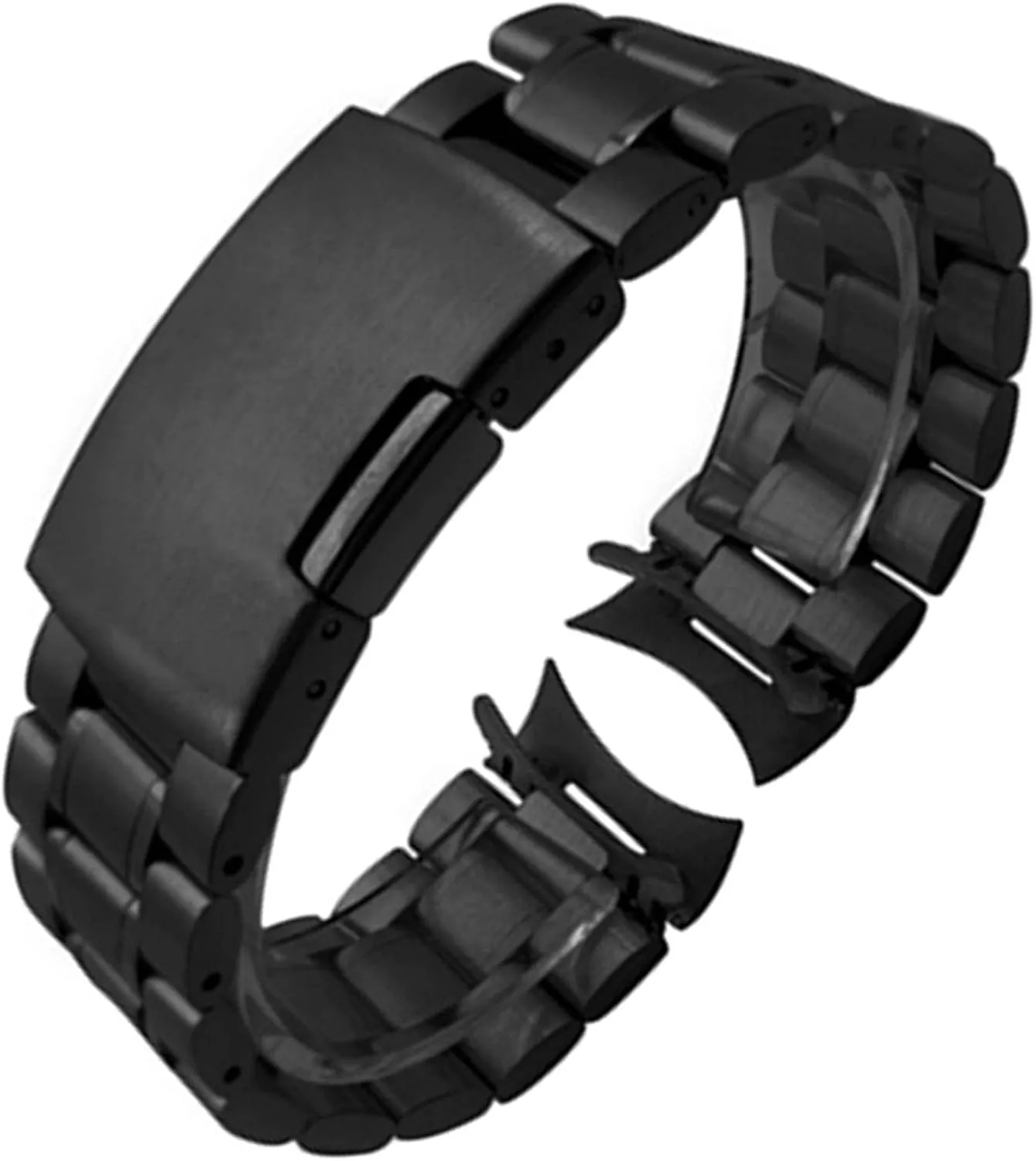stainless steel watch band 16mm 18mm 20mm 22mm 24mm strap wristband curved end watch strap folding buckle replacement wrist belt