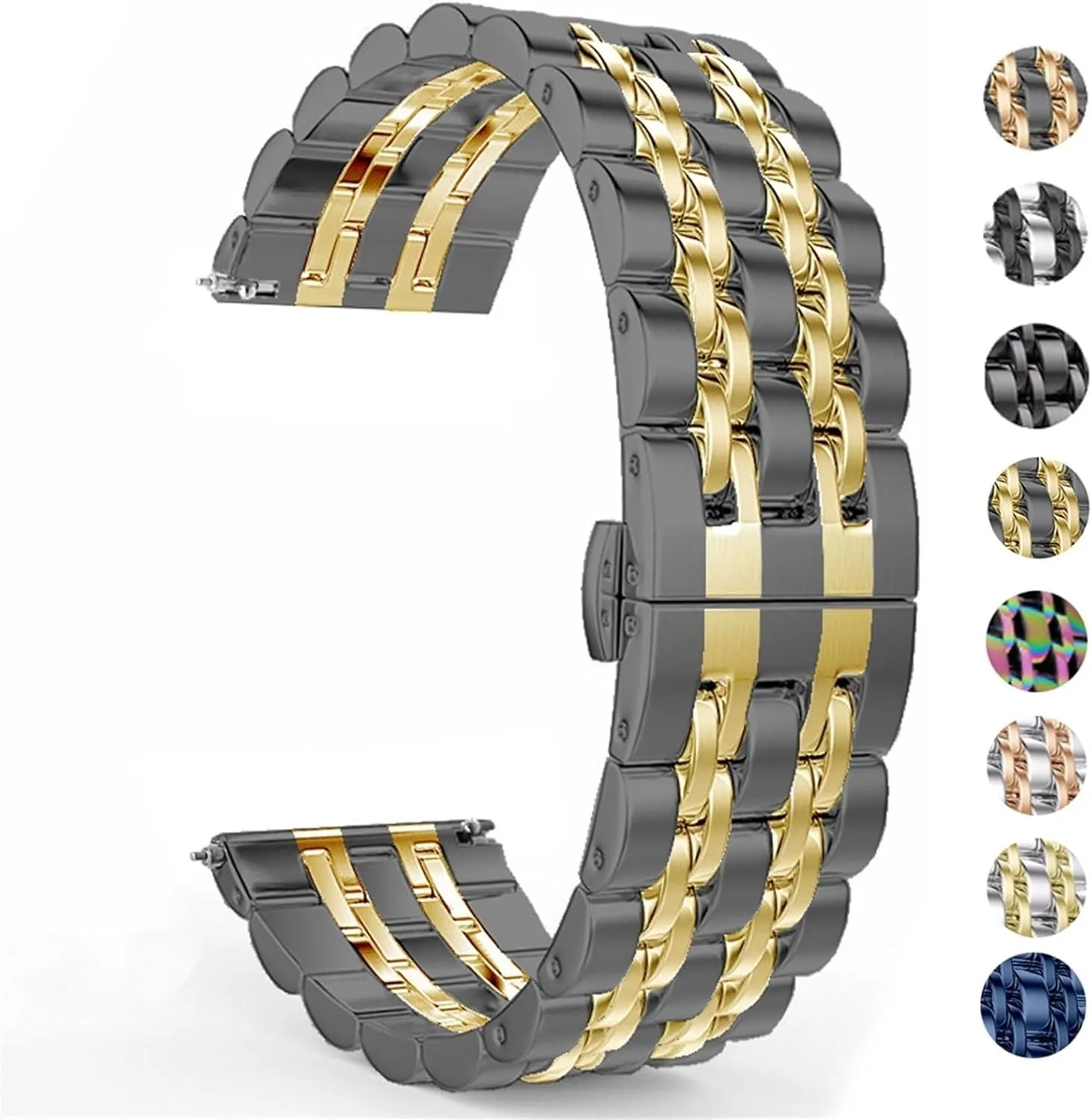 Stainless Steel Watch Band 22mm 20mm Replacement Wristband for Smart Watch Quartz Watch Universal Wristband