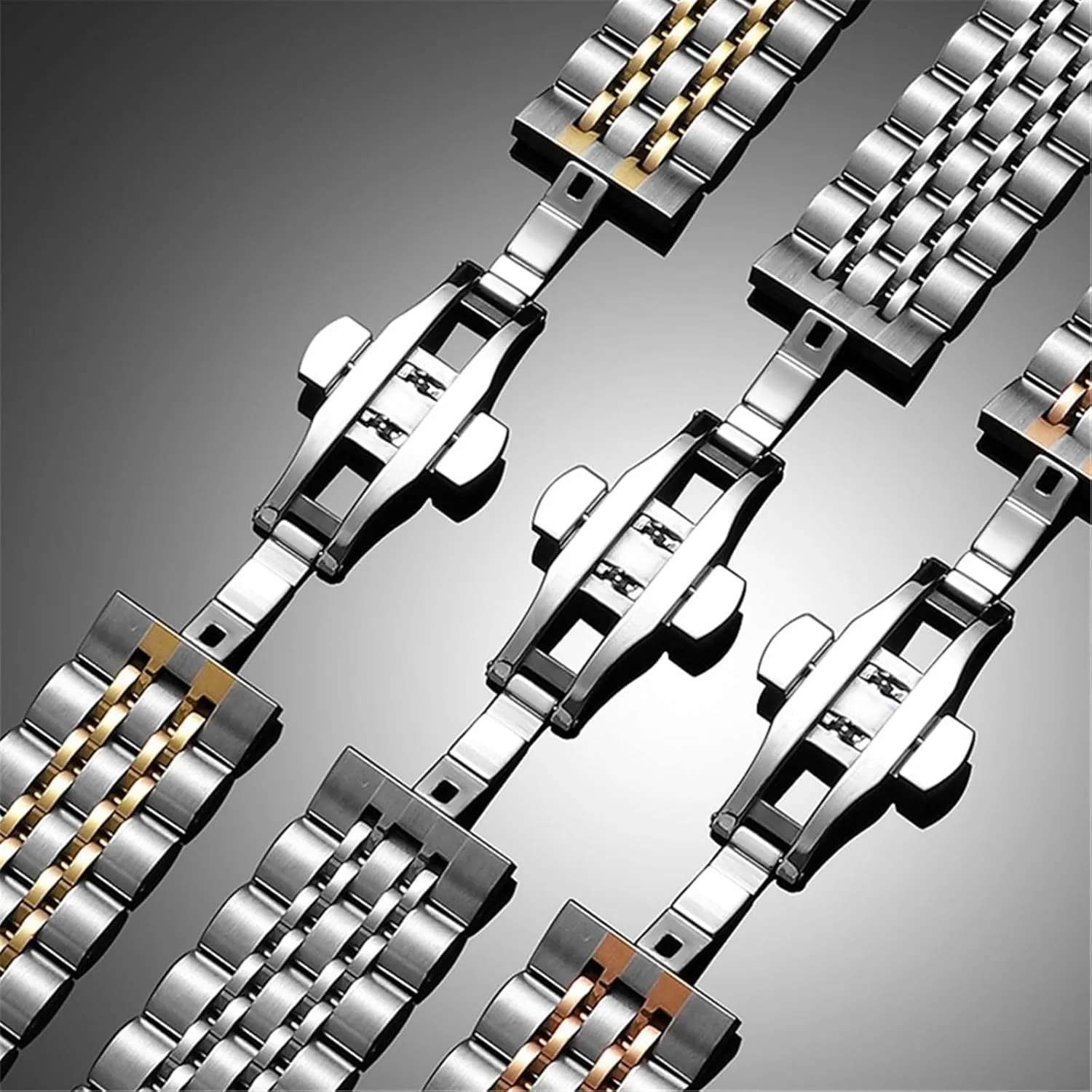 Stainless Steel Watch Band 22mm 20mm Replacement Wristband for Smart Watch Quartz Watch Universal Wristband