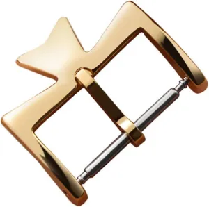 Stainless Steel Watch Clasp For VC Vacheron Watch Strap Buckles Constantin Silvery Golden Rose gold Metal Pin Clasp 16MM 18MM (Color : Gold, Size : 14mm)