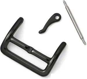 Stainless Steel Watch Strap Buckle 16mm 18mm 20mm 22mm 316L Glossy Polish Replacement Watchband Clasp Band Repair Tool Part (Color : 16mm Black)