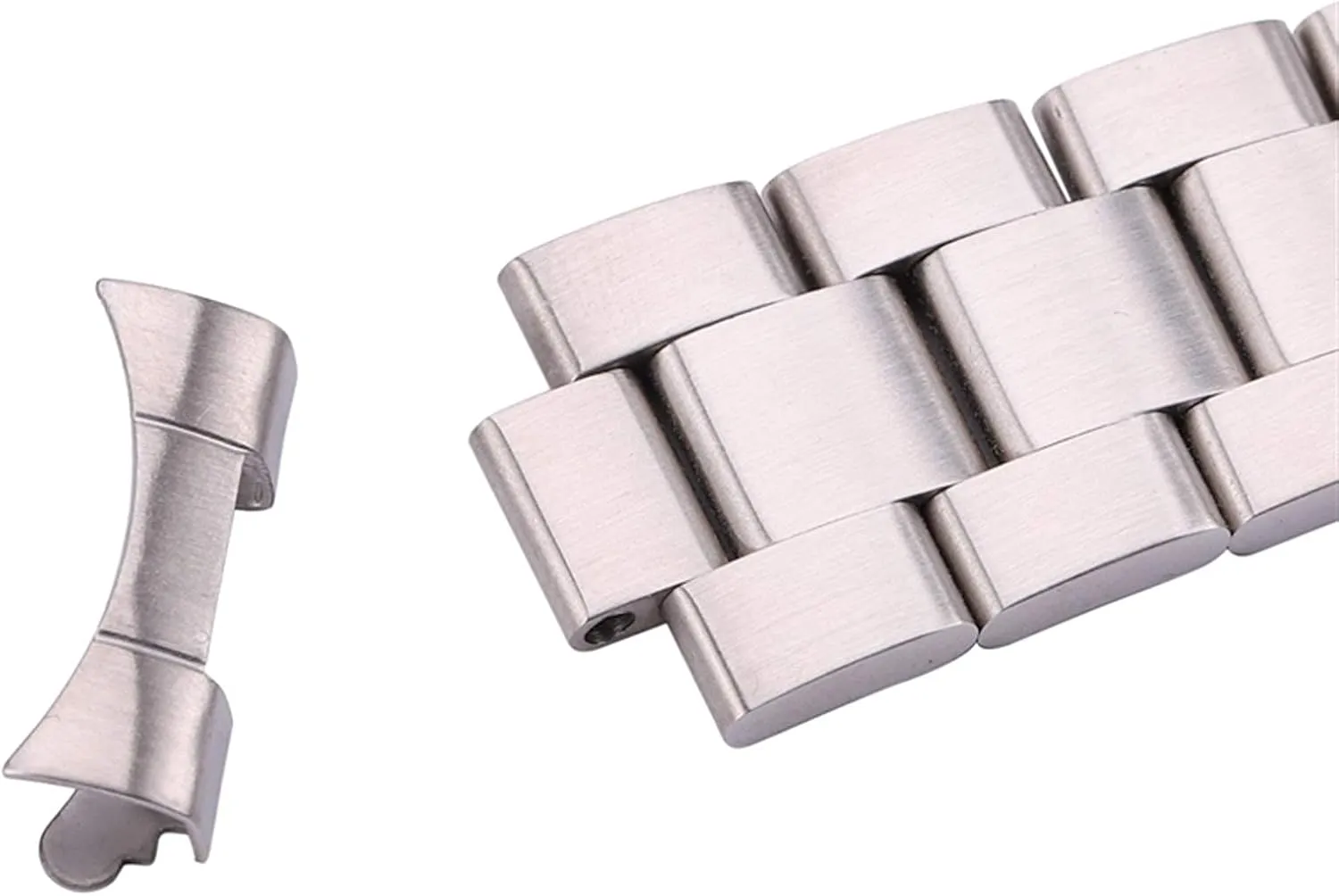 stainless steel watchband 20mm 22mm men metal brushed curved end watch band strap clocks accessories
