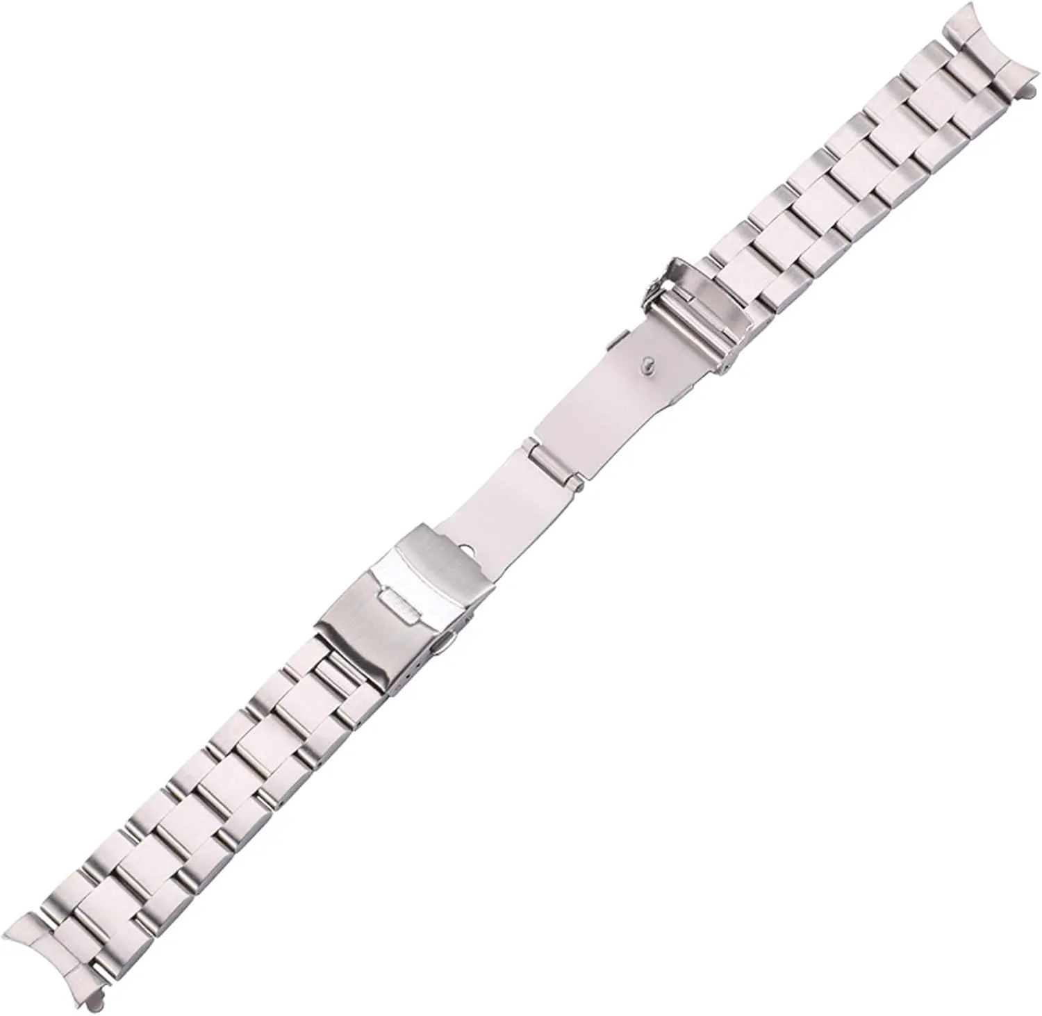 stainless steel watchband 20mm 22mm men metal brushed curved end watch band strap clocks accessories