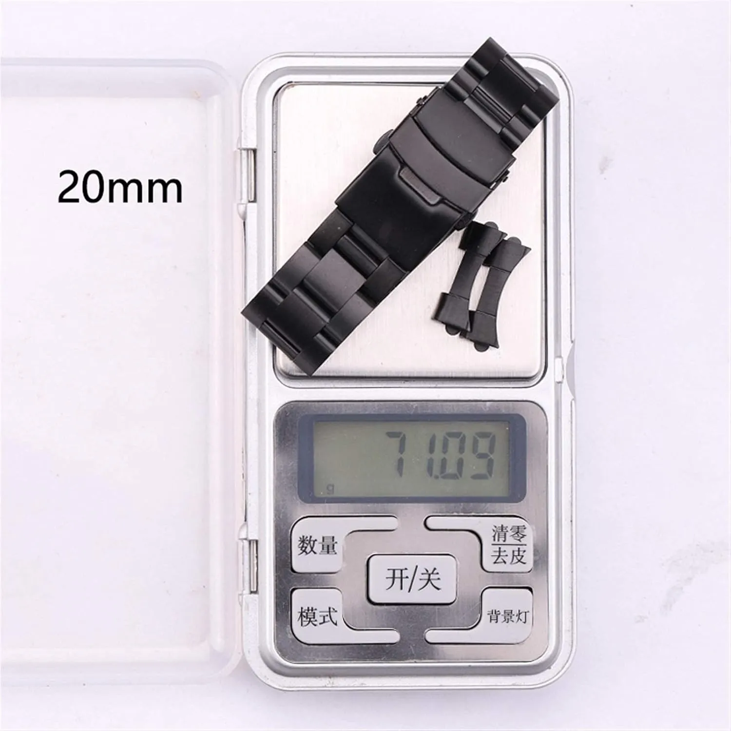 stainless steel watchband 20mm 22mm men metal brushed curved end watch band strap clocks accessories
