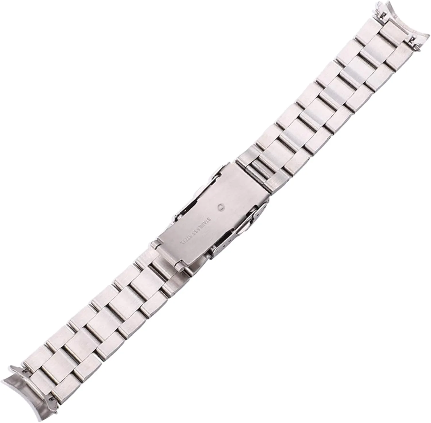 stainless steel watchband 20mm 22mm men metal brushed curved end watch band strap clocks accessories